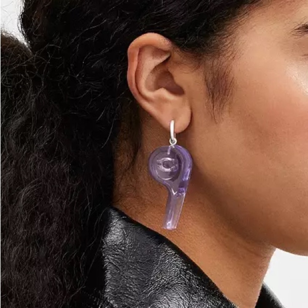 COACH Heart Lollipop Earrings - Picture 2 of 8